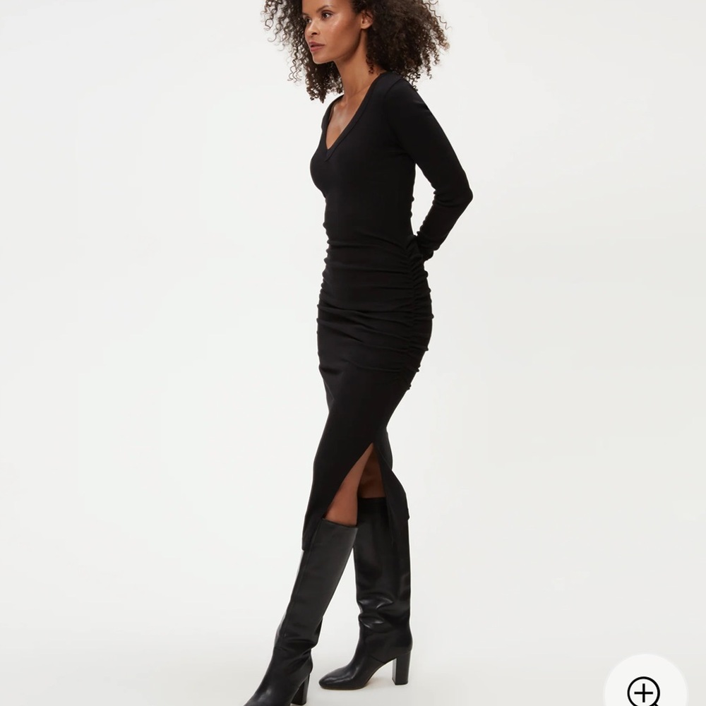 Michael Stars Dark Green Long Sleeve Dress